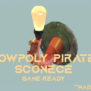 Pirate wall lamp stylized model