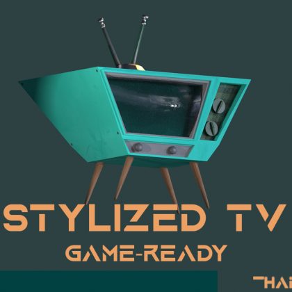 3d Stylized TV for Game Stylized Retro Tv Model