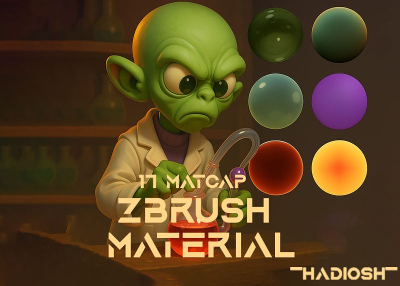 ZBrush 17 MatCap Material Pack – Stylized Rendering Essentials