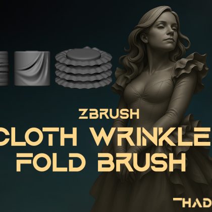 ZBrush Cloth Wrinkle Fold Brush – Free Fabric Detail Tool