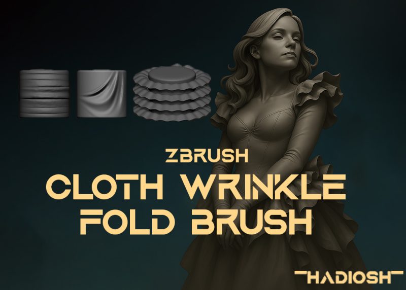 ZBrush Cloth Wrinkle Fold Brush – Free Fabric Detail Tool