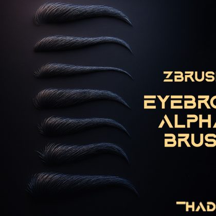 Pack Eyebrow Alpha Brushes for ZBrush