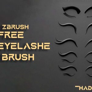 Stylized Eyelash Brush Pack for Zbrush : FREE Download