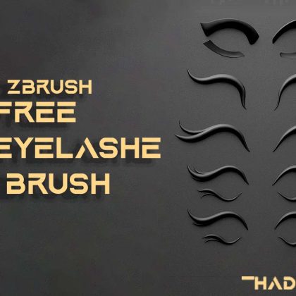 Stylized Eyelash Brush Pack for Zbrush : FREE Download