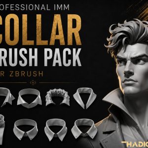 Professional IMM Collar Brush Pack for ZBrush | 47 Premium Collars