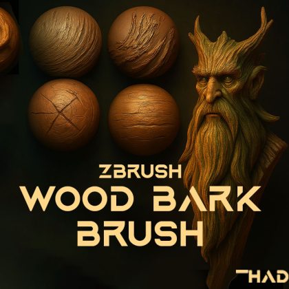 ZBrush Wood Bark Brush – Natural Surface Detailing