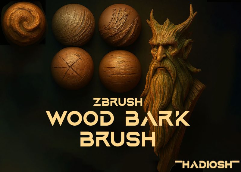 ZBrush Wood Bark Brush – Natural Surface Detailing