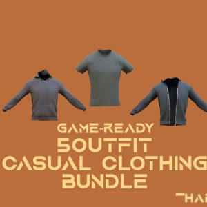 Character Clothing Bundle: 5 Outfit Pack for Game Characters