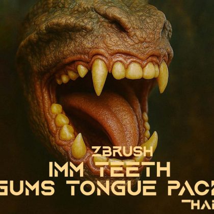 ZBrush IMM Teeth, Gums & Tongue Pack – Human & Monster Edition