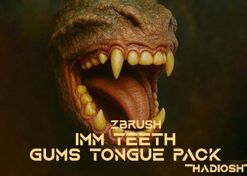 ZBrush IMM Teeth, Gums & Tongue Pack – Human & Monster Edition