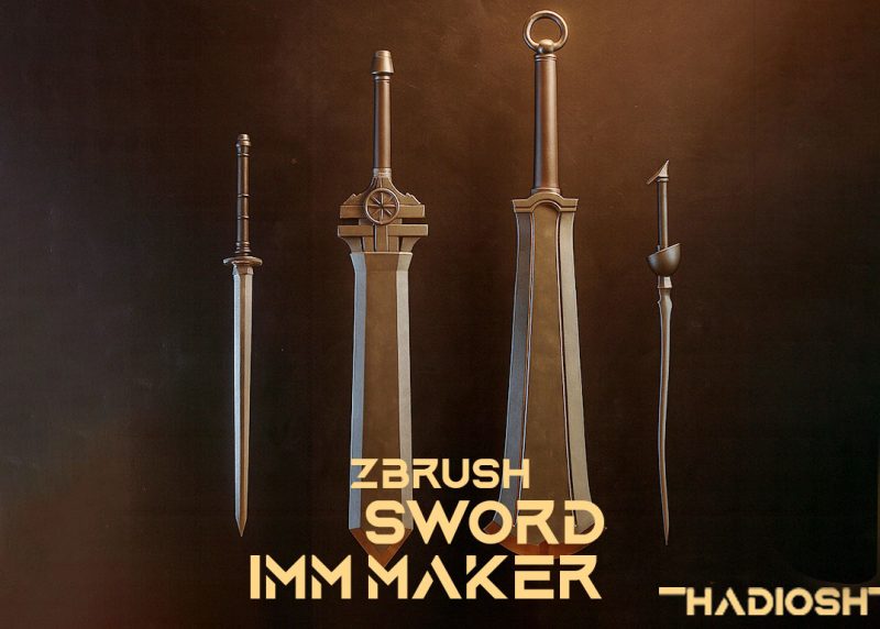 ZBrush IMM Sword Pack — Handle, Blade & Connector