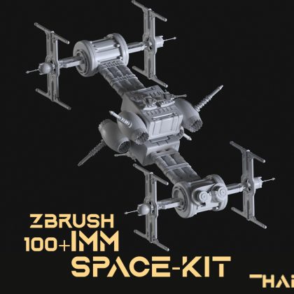 ZBrush IMM SpaceShip Parts Brush Pack- Hadiosh SpaceKit