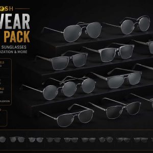Eyewear Asset Pack – 12 Game-Ready 3D Glasses Models