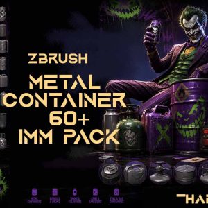 Metal Container IMM Brush Pack for ZBrush